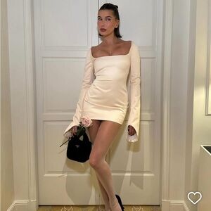 KHAITE Cream Long Sleeve mini dress size 4